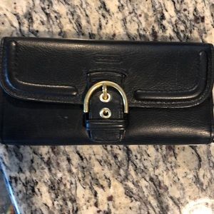 Coach trifold leather wallet